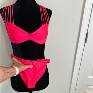 Pink Strappy Women's Bikini